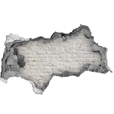 Autocollant à effet 3d trou Mur de briques endommagé