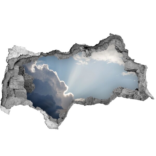 Sticker trou dans le mur Nuages dans le ciel béton