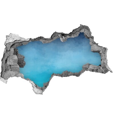 Autocollant à effet 3d trou Ciel au-dessus de l'océan