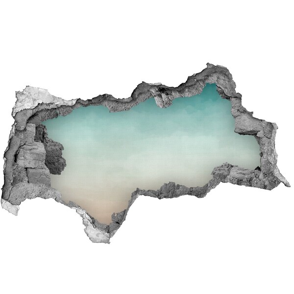 Sticker mural effet trou 3d Le ciel au-dessus de la mer