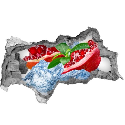 Sticker trou dans le mur Grenade avec glace béton