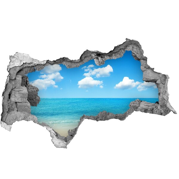 Autocollant mural trou Plage paradisiaque béton