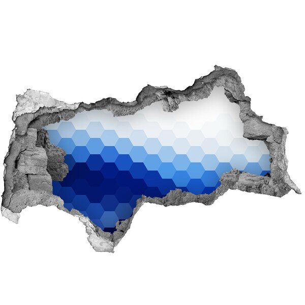 Sticker mural effet trou 3d Trou vers l'océan bleu