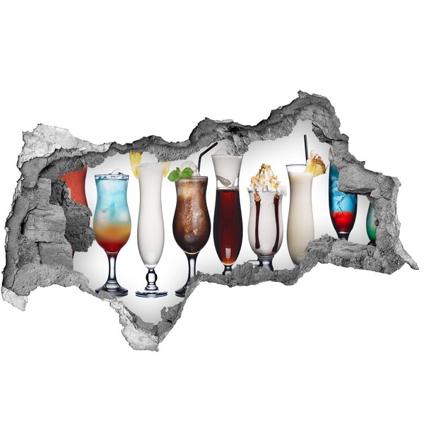 Autocollant mural trou Une oasis à cocktails discrète