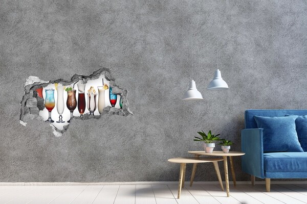 Autocollant mural trou Une oasis à cocktails discrète