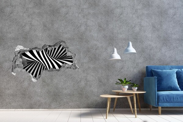 Autocollant mural trou Vortex abstrait béton