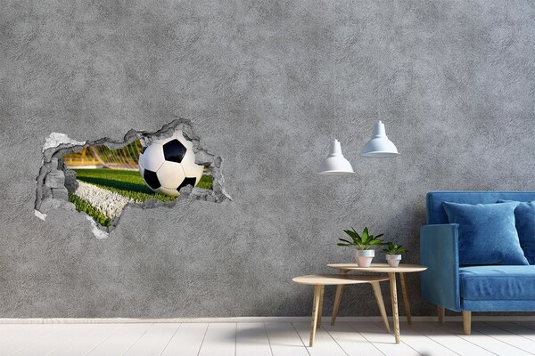 Autocollant mural trou Football en action