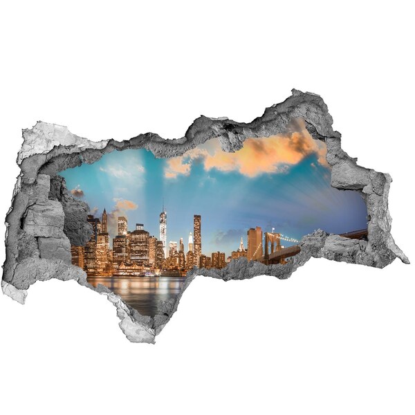 Autocollant à effet 3d trou Vue de New York