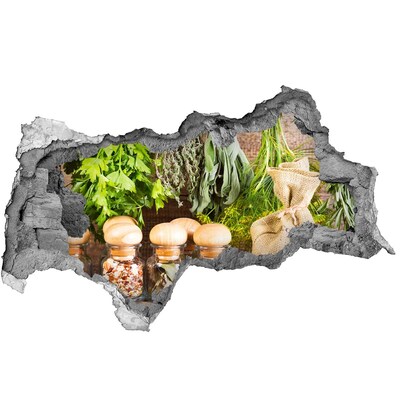 Autocollant mural trou Coin herbes aromatiques dans la cuisine