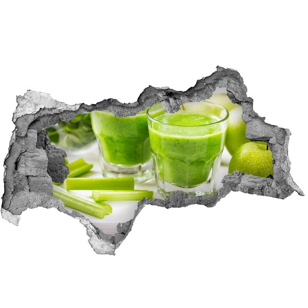 Autocollant à effet 3d trou Cocktail vert pour la santé