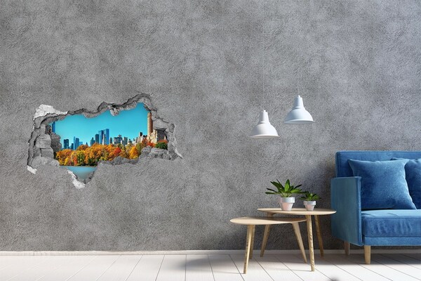 Sticker trou dans le mur L'automne à New York