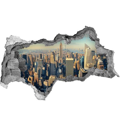 Autocollant à effet 3d trou Vue de New York