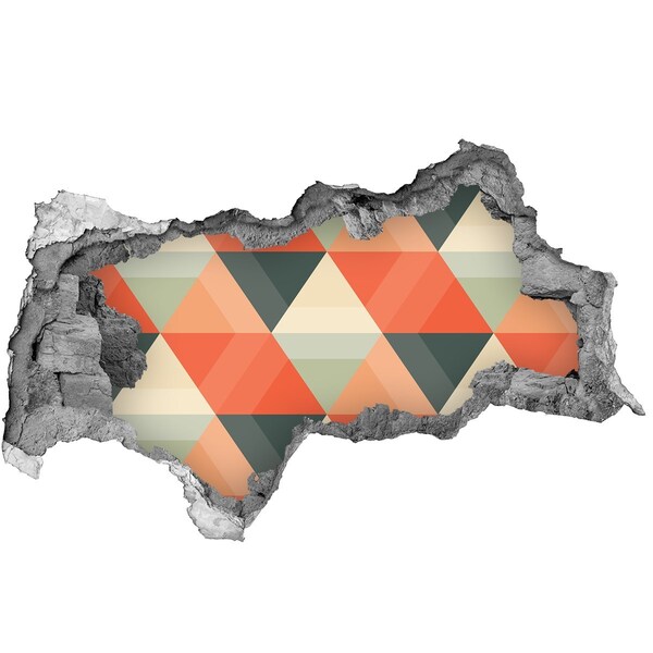 Autocollant à effet 3d trou Motifs géométriques dans le trou