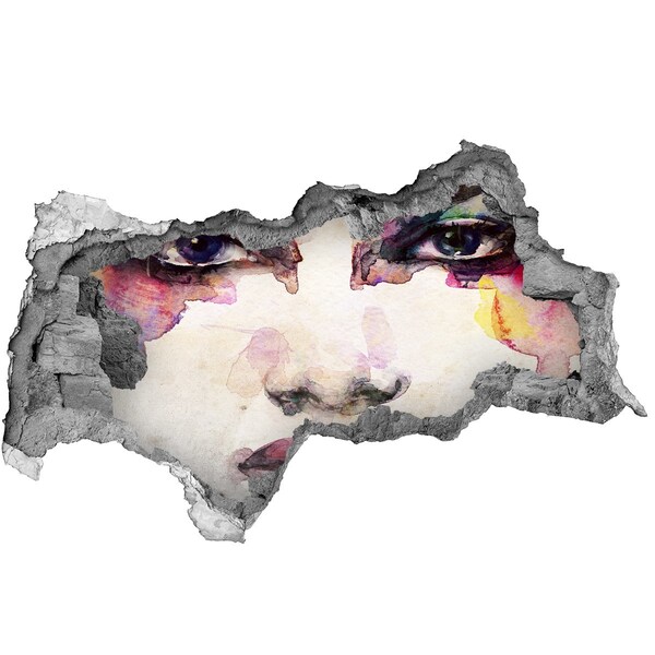 Autocollant mural trou Le visage dans le mur en ruine