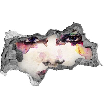 Autocollant mural trou Le visage dans le mur en ruine