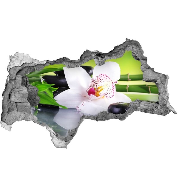 Autocollant à effet 3d trou Une oasis florale de paix