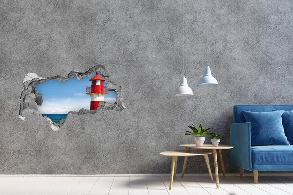Autocollant mural trou Un phare sur le rivage