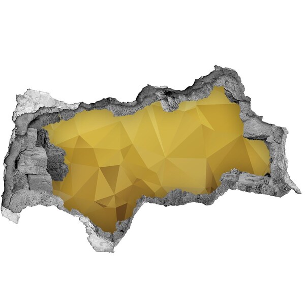 Sticker trou dans le mur La fissure dorée dans le mur