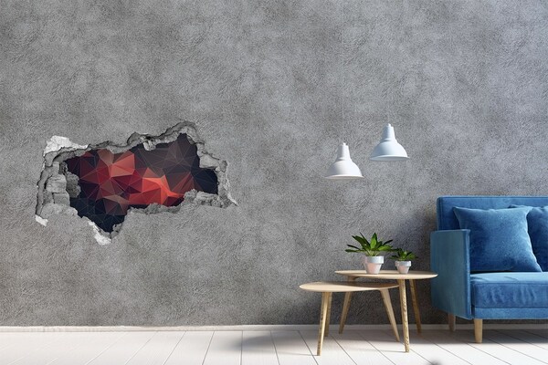 Sticker mural effet trou 3d Trou abstrait dans le mur