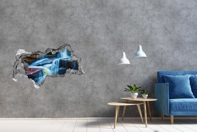 Autocollant mural trou Cascade parmi les rochers
