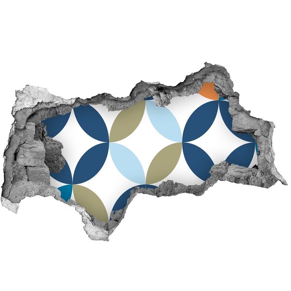 Sticker trou dans le mur Un motif moderne sur le fond du mur