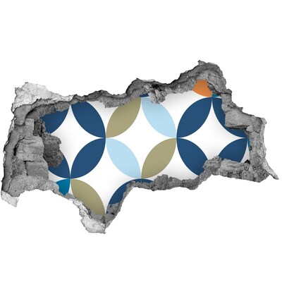 Sticker trou dans le mur Un motif moderne sur le fond du mur