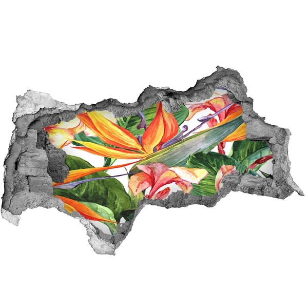 Autocollant mural trou Un paradis tropical derrière le mur