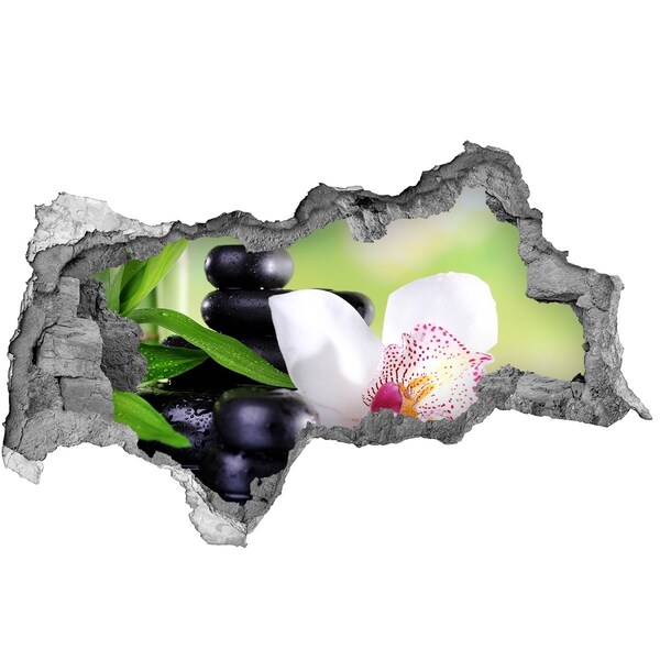 Sticker mural effet trou 3d Détendez-vous au spa