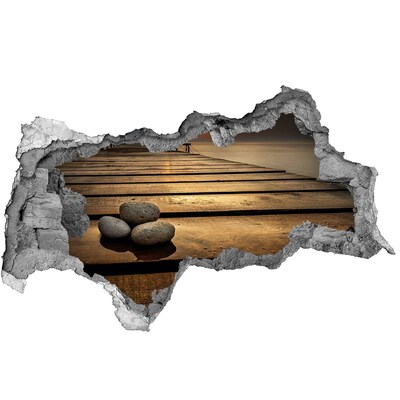 Autocollant mural trou Coucher de soleil sur la jetée