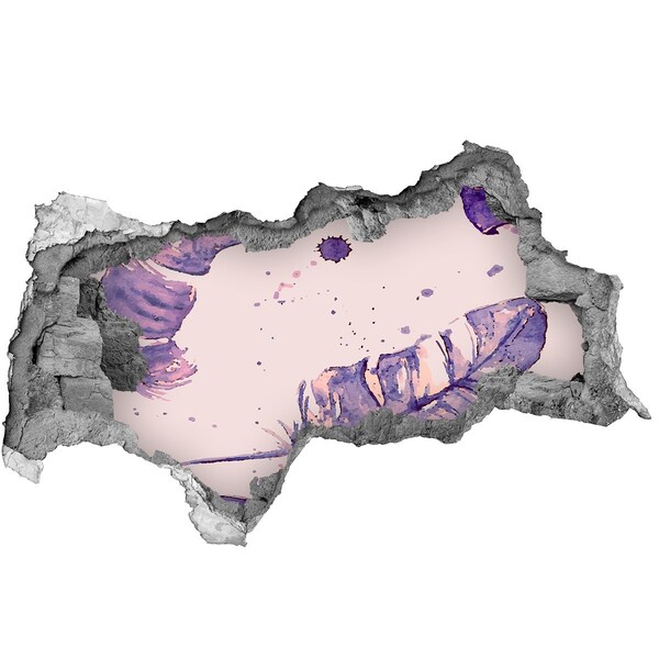 Autocollant à effet 3d trou Un paradis tropical derrière le mur