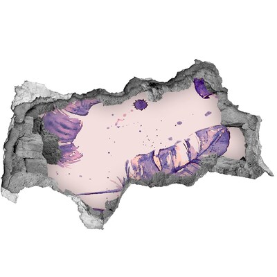 Autocollant à effet 3d trou Un paradis tropical derrière le mur