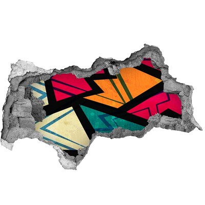 Autocollant mural trou Une fresque colorée dans un trou dans le mur