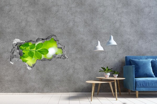 Sticker trou dans le mur Une oasis de verdure en béton