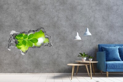 Sticker trou dans le mur Une oasis de verdure en béton