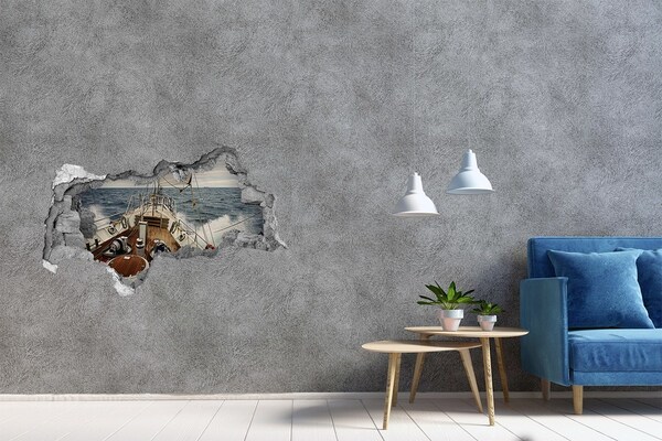 Autocollant mural trou Un yacht en mer