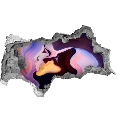 Autocollant à effet 3d trou Visages sensuels de l'amour