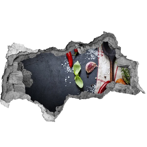 Autocollant mural trou Une cuisine pleine de saveurs