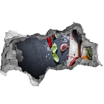 Autocollant mural trou Une cuisine pleine de saveurs