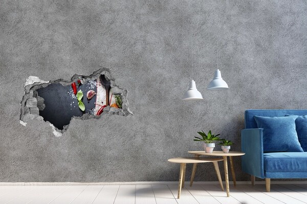 Autocollant mural trou Une cuisine pleine de saveurs