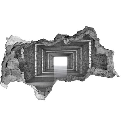 Autocollant mural trou Couloir transparent en béton