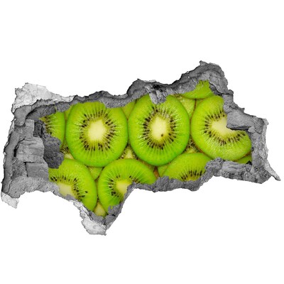 Sticker trou dans le mur morceaux de kiwi dans le mur