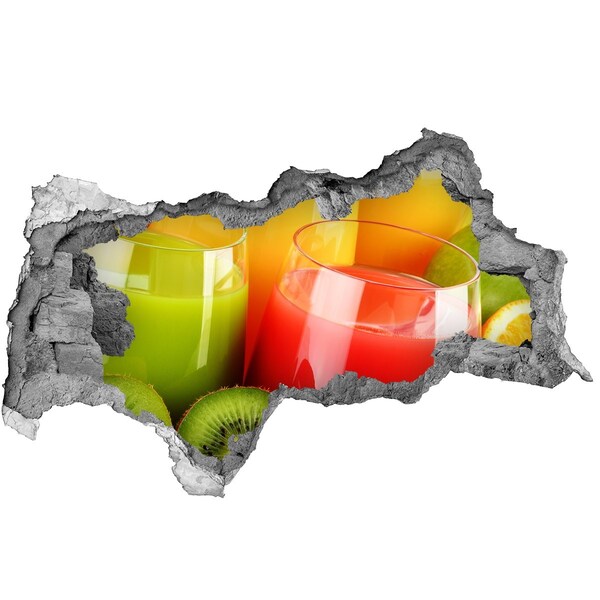 Autocollant à effet 3d trou Des cocktails rafraîchissants sous les tropiques