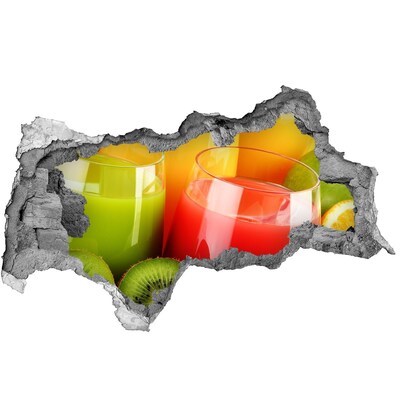 Autocollant à effet 3d trou Des cocktails rafraîchissants sous les tropiques