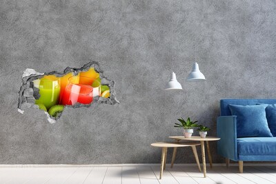 Autocollant à effet 3d trou Des cocktails rafraîchissants sous les tropiques