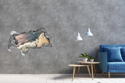 Sticker mural effet trou 3d Croisière sur une mer déchaînée