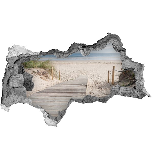 Autocollant mural trou Plage béton