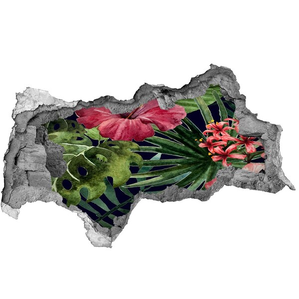 Autocollant mural trou Un paradis tropical derrière le mur