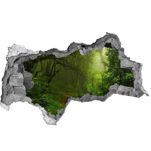 Autocollant à effet 3d trou Jungle au Népal béton