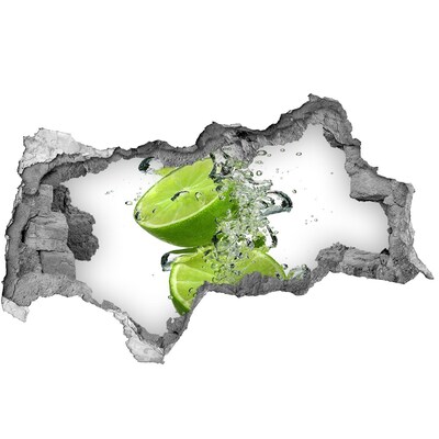 Autocollant mural trou Cocktail au citron rafraîchissant