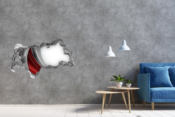 Sticker trou dans le mur Un mur endommagé avec un effet de profondeur